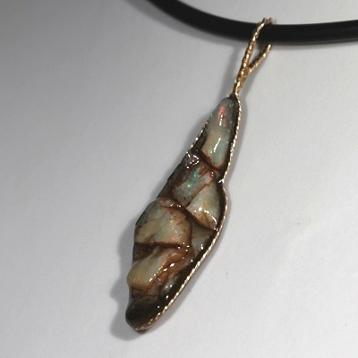 SOLID BOULDER OPAL PENDANT Large - Unique!!!